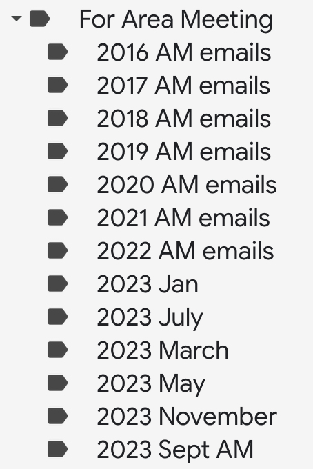 a list of computer folders or files arranged by date