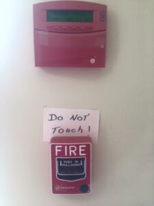 Fire alarm sign