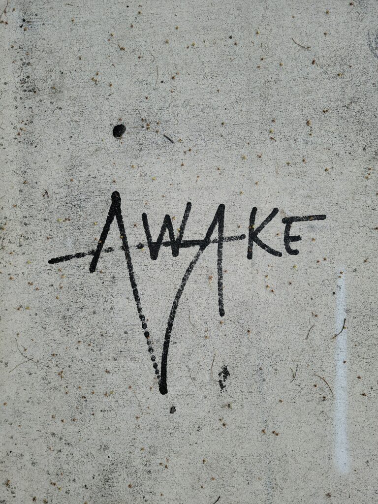 Graffiti word AWAKE